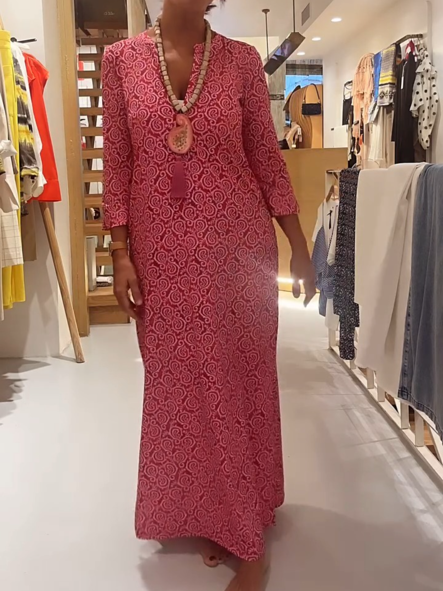 Paisley Print Maxi Dress