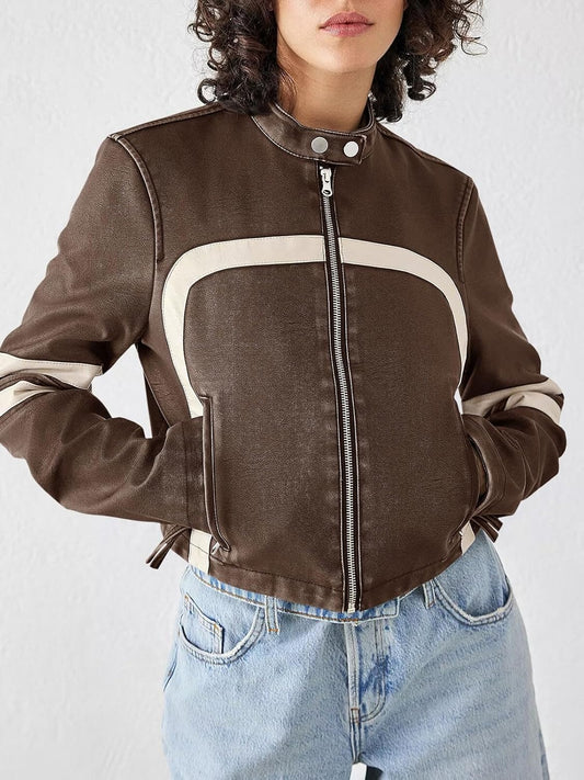 Women’s Zip Up Faux Leather Jackets