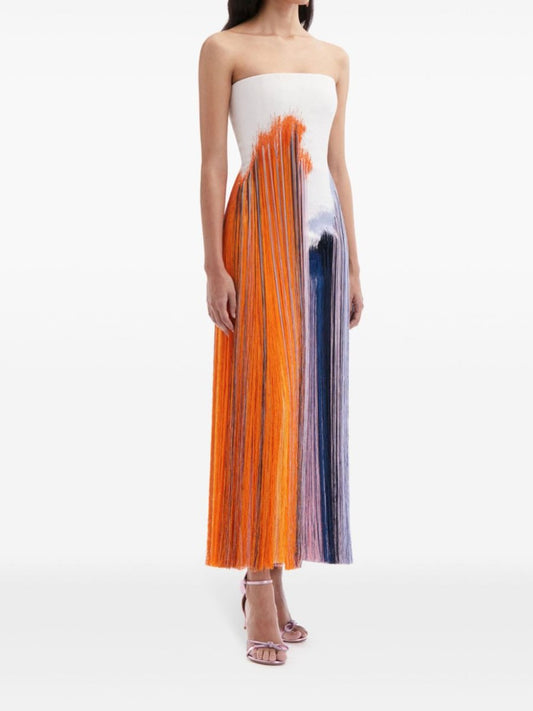 Strapless Tassel Dress