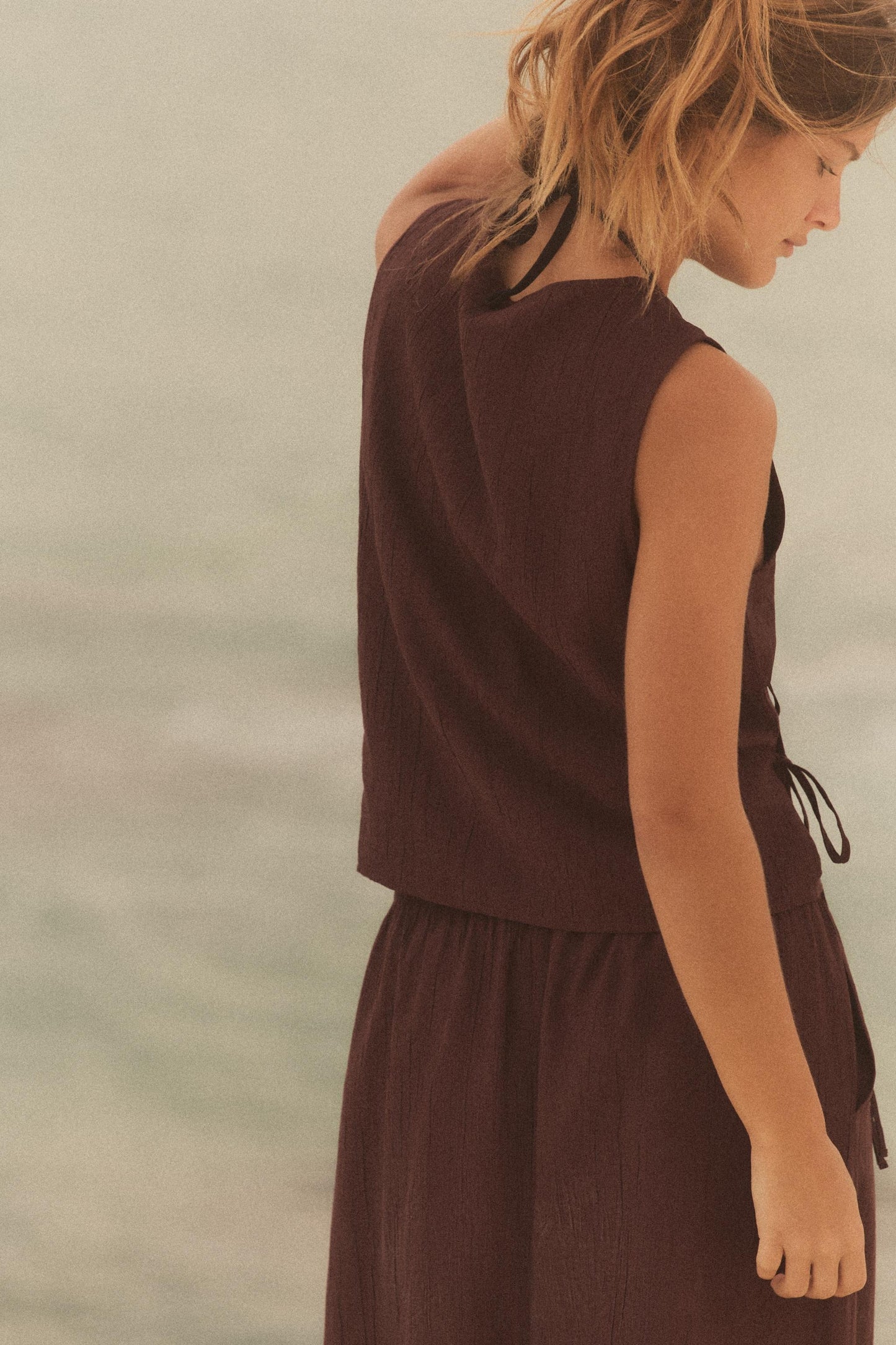 Elegant Pleat-Effect Set Dress