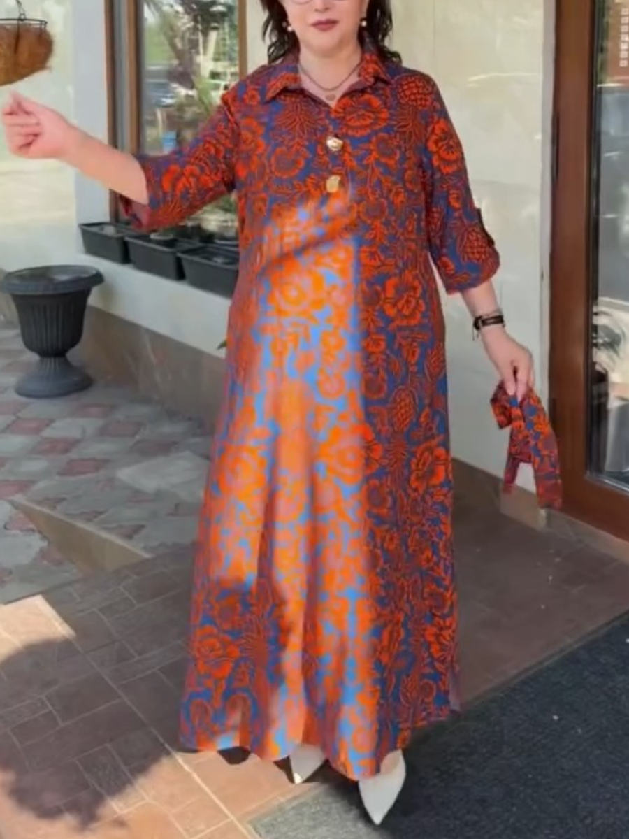 Summer Comfortable Button-up Long Dress