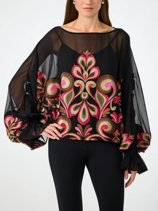 Lightweight Georgette Embroidered Top