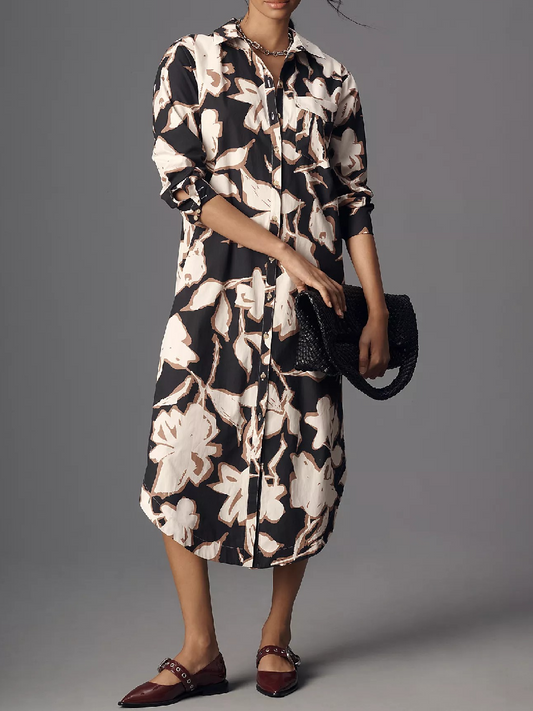 The Soren Long-Sleeve Shirt Dress