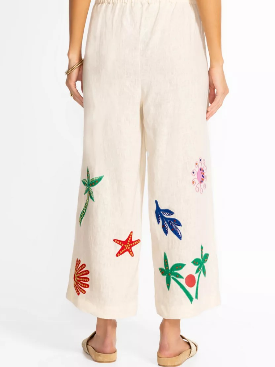 Seaside Series Printed Wide Leg Pant Suit