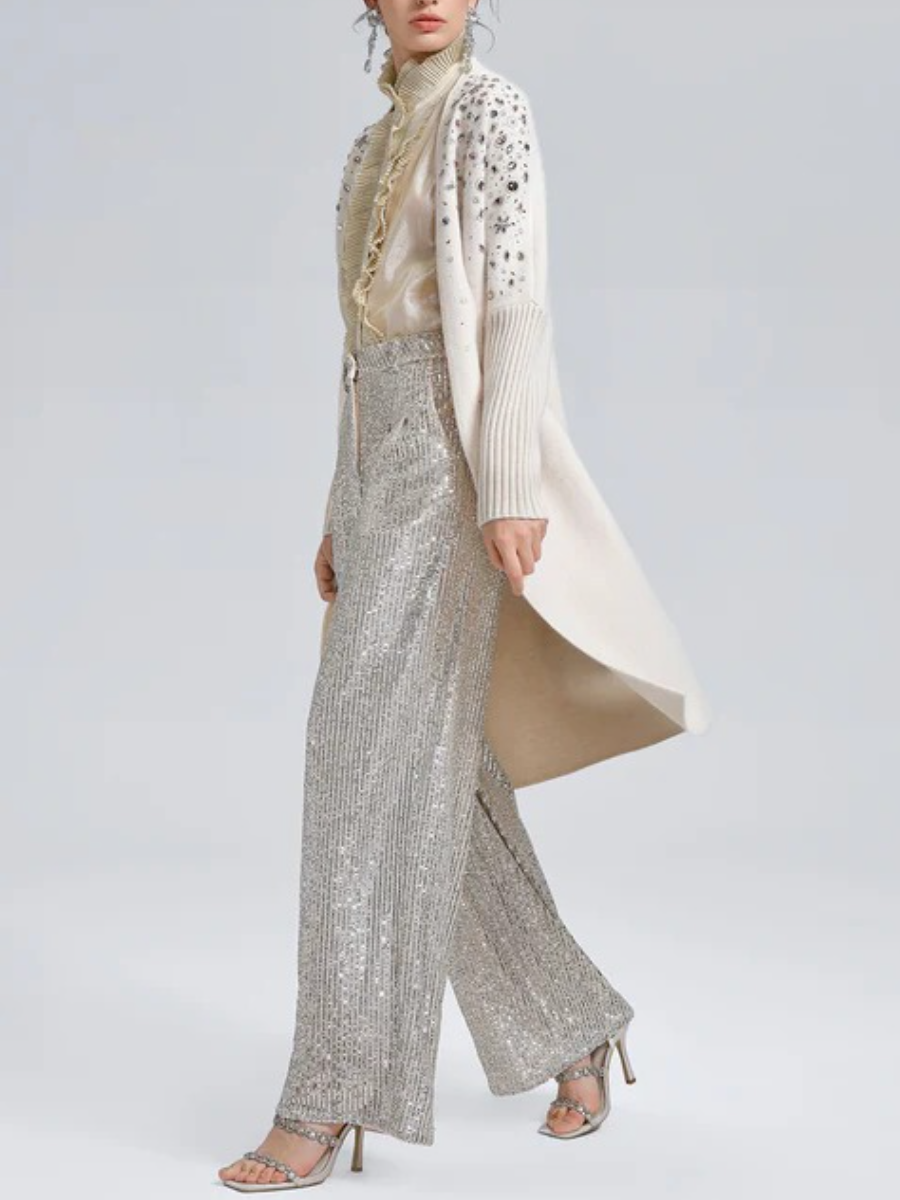Crystal Beaded Embellished Coat