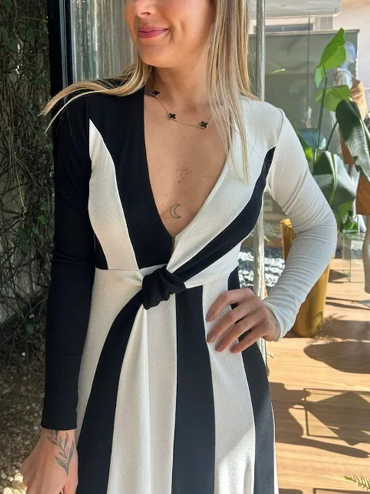 High Fashion Comfy Striped Dress