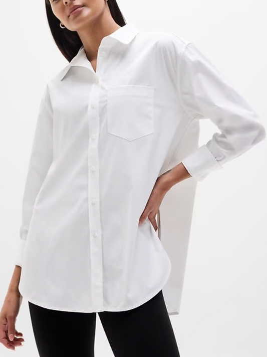 Bright White Poplin Shirt