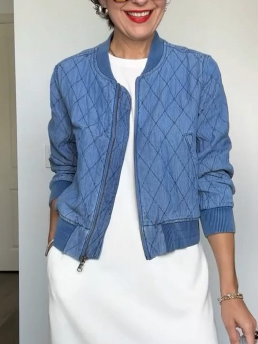 Quilted Bomber Jacket