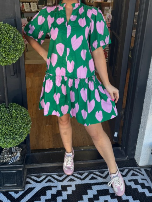 Summer Darling Heart Printed Dress