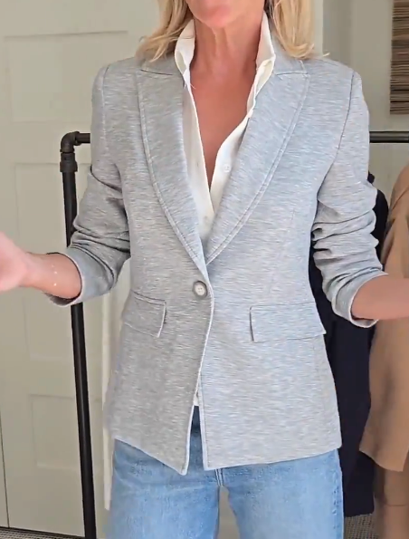 Sweatshirt Blazer With Shirt