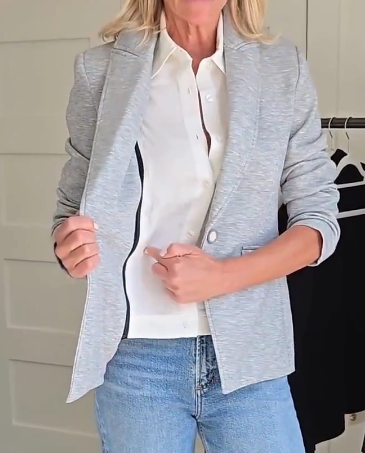 Sweatshirt Blazer With Shirt