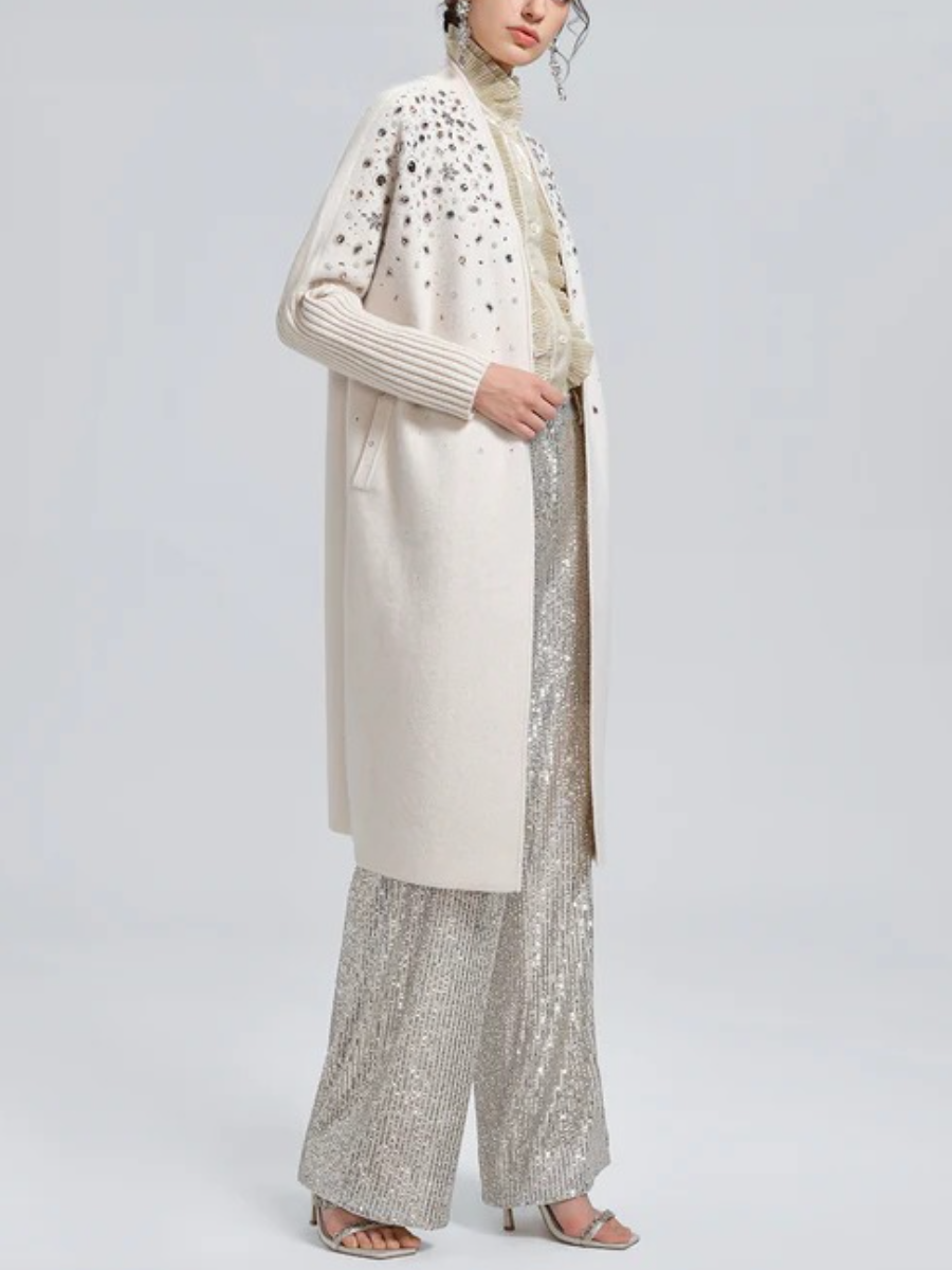 Crystal Beaded Embellished Coat