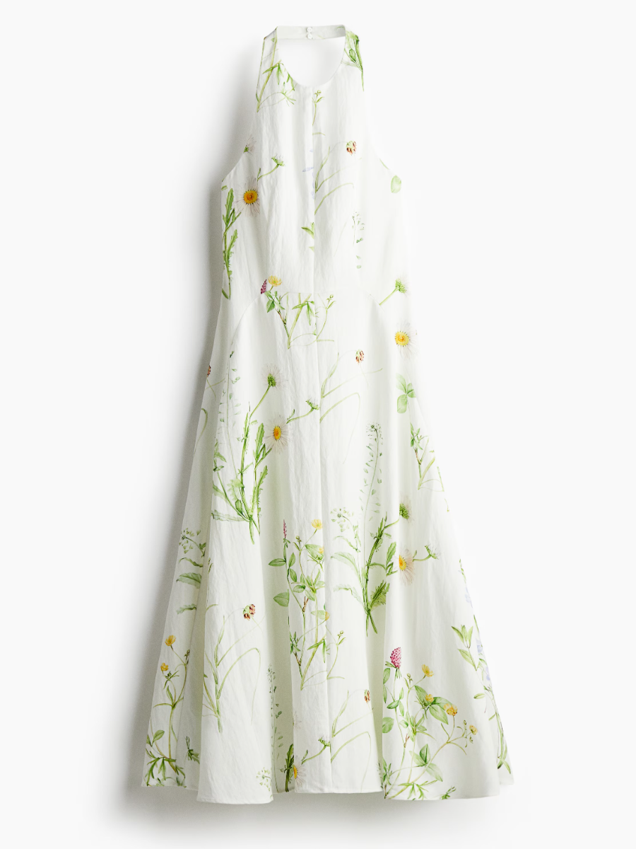 Flared Halterneck Dress
