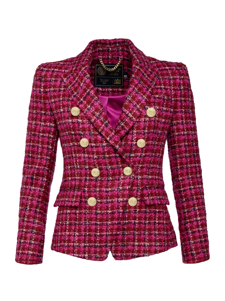 Vintage Plaid Double Breasted Blazer