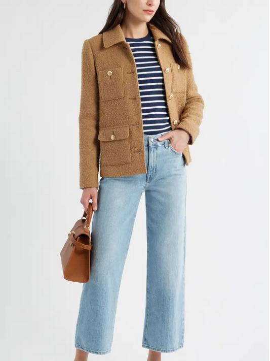Wool-Enriched Jacket With Buttons