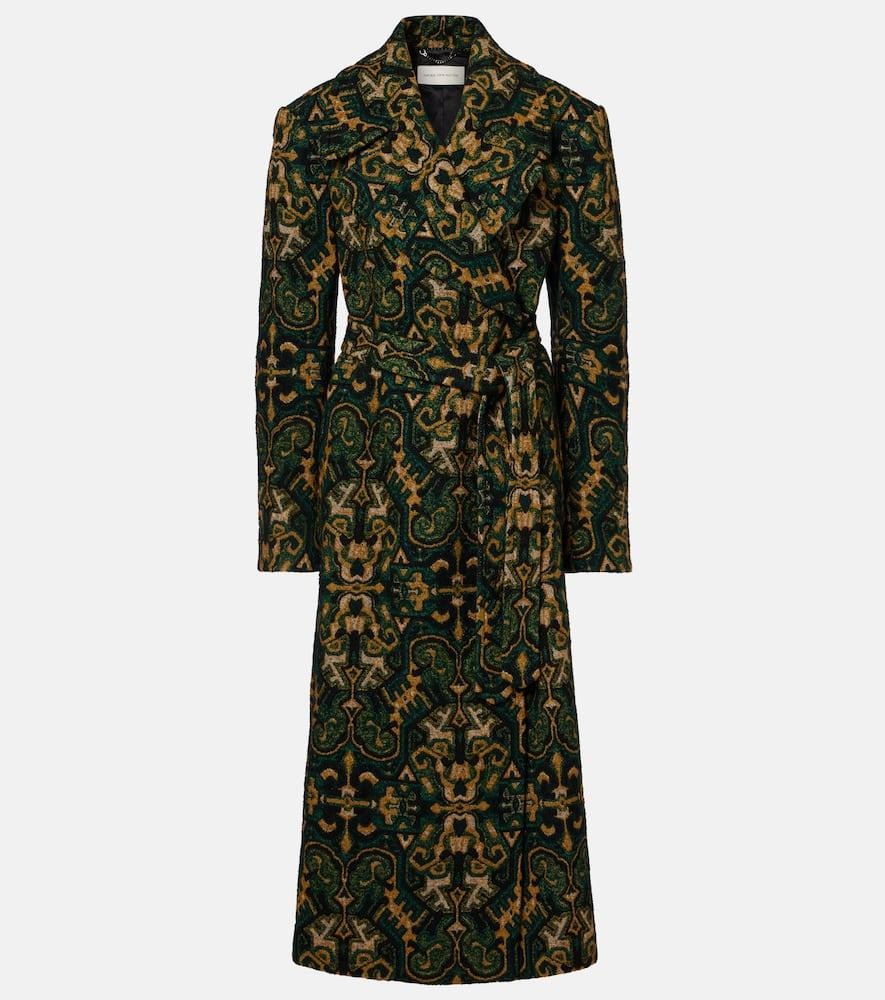 Women's Green Rafaella Printed Coat