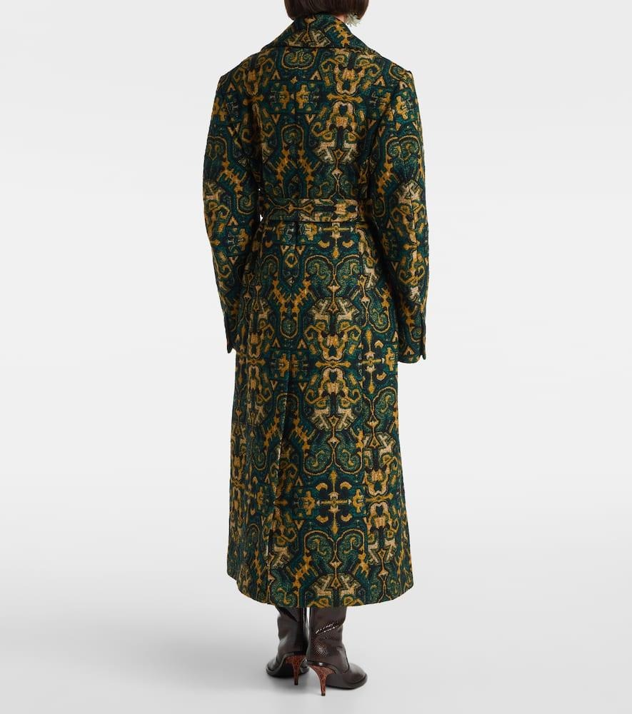 Women's Green Rafaella Printed Coat